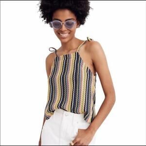 Madewell Texture & Thread Rainbow Crochet Tie-Sleeve Tank Top – Size Small 🌈